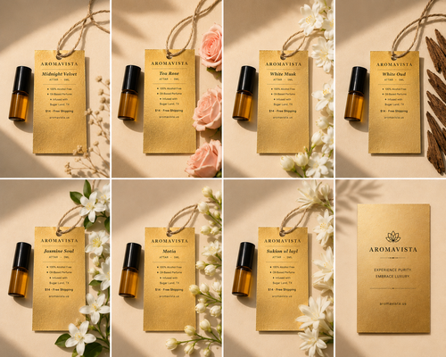 AromaVista 5ml attar oil perfume scent collection