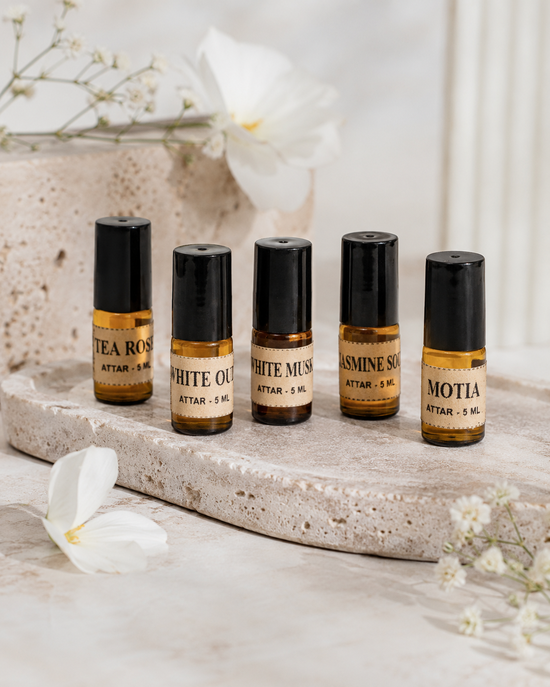 AromaVista Premium Artisan Attar Discovery Set — Choose 3, 5, or 7