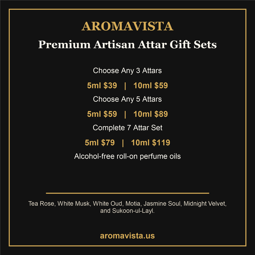 AromaVista Premium Artisan Attar Gift Set bundle pricing card
