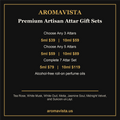 AromaVista Premium Artisan Attar Gift Set bundle pricing card