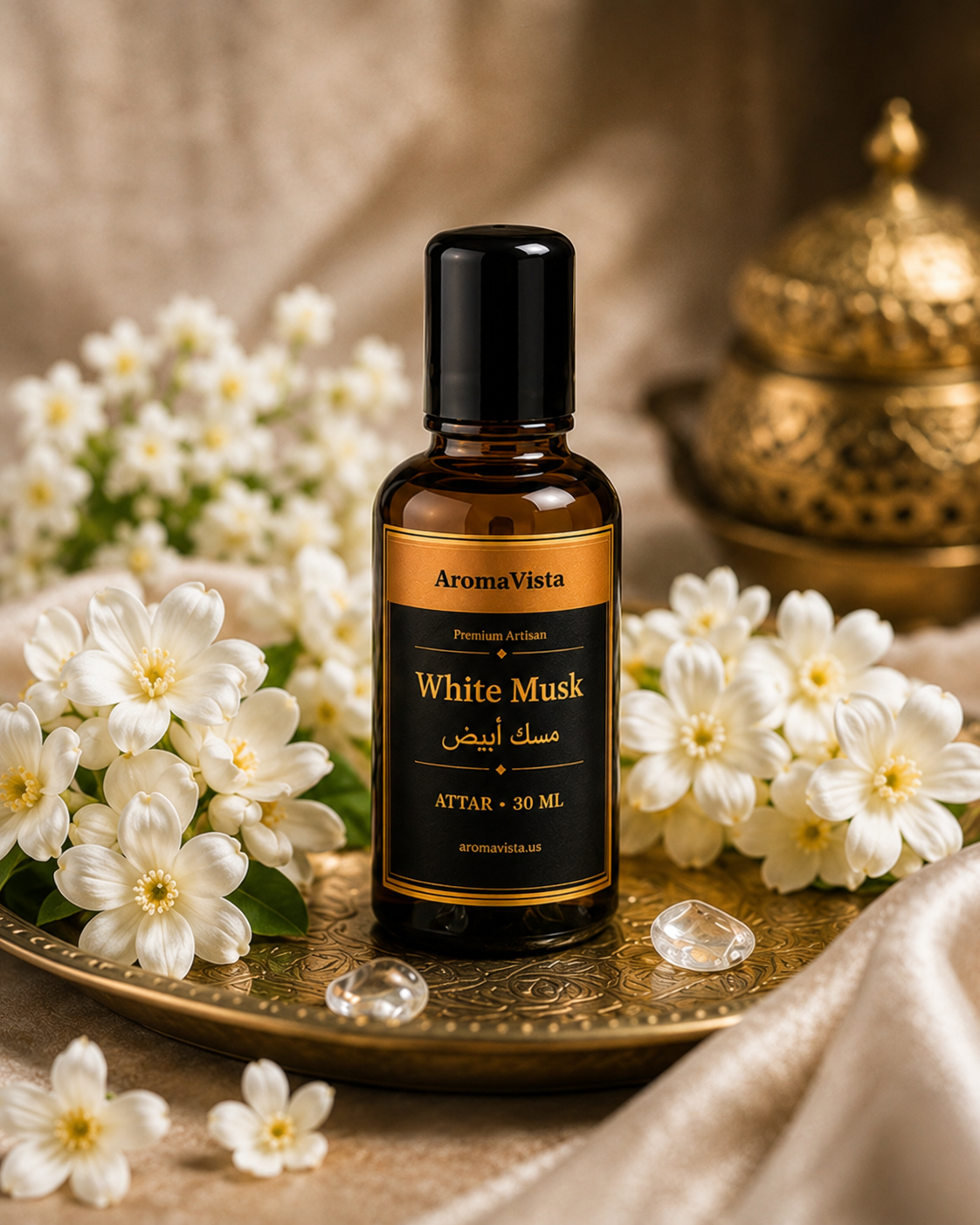 White Musk Alcohol-Free Attar Oil 30ml