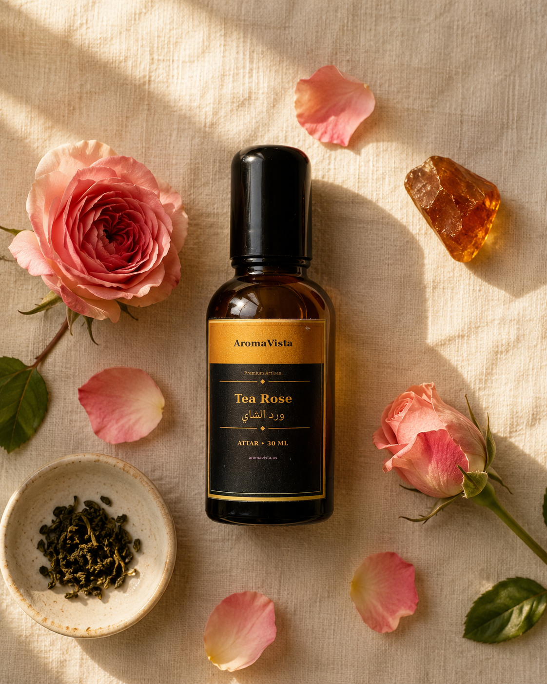 Tea Rose Alcohol-Free Attar Oil 30ml