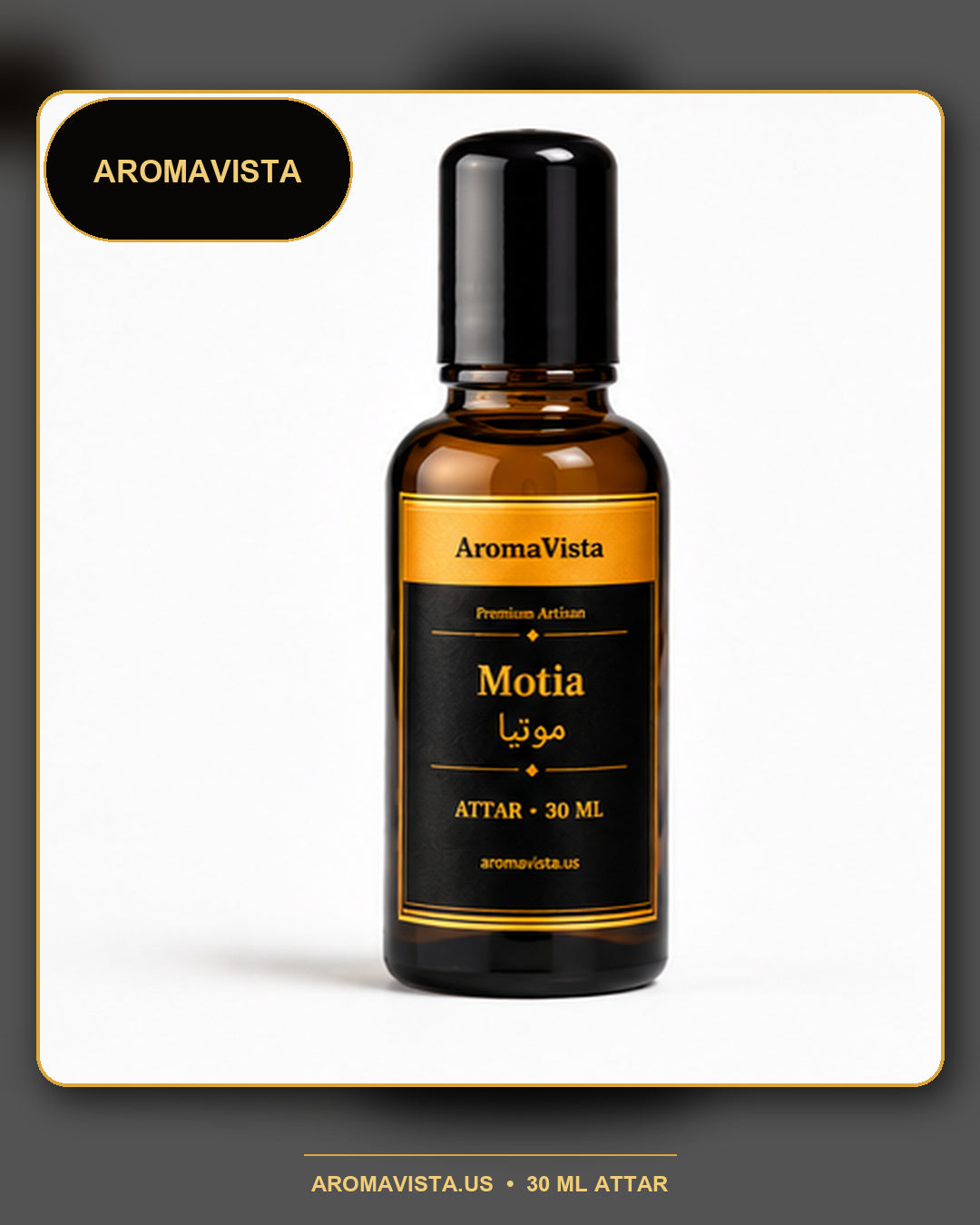 Motia Attar Oil – Soft White Floral, Alcohol-Free 30ml Roll-On